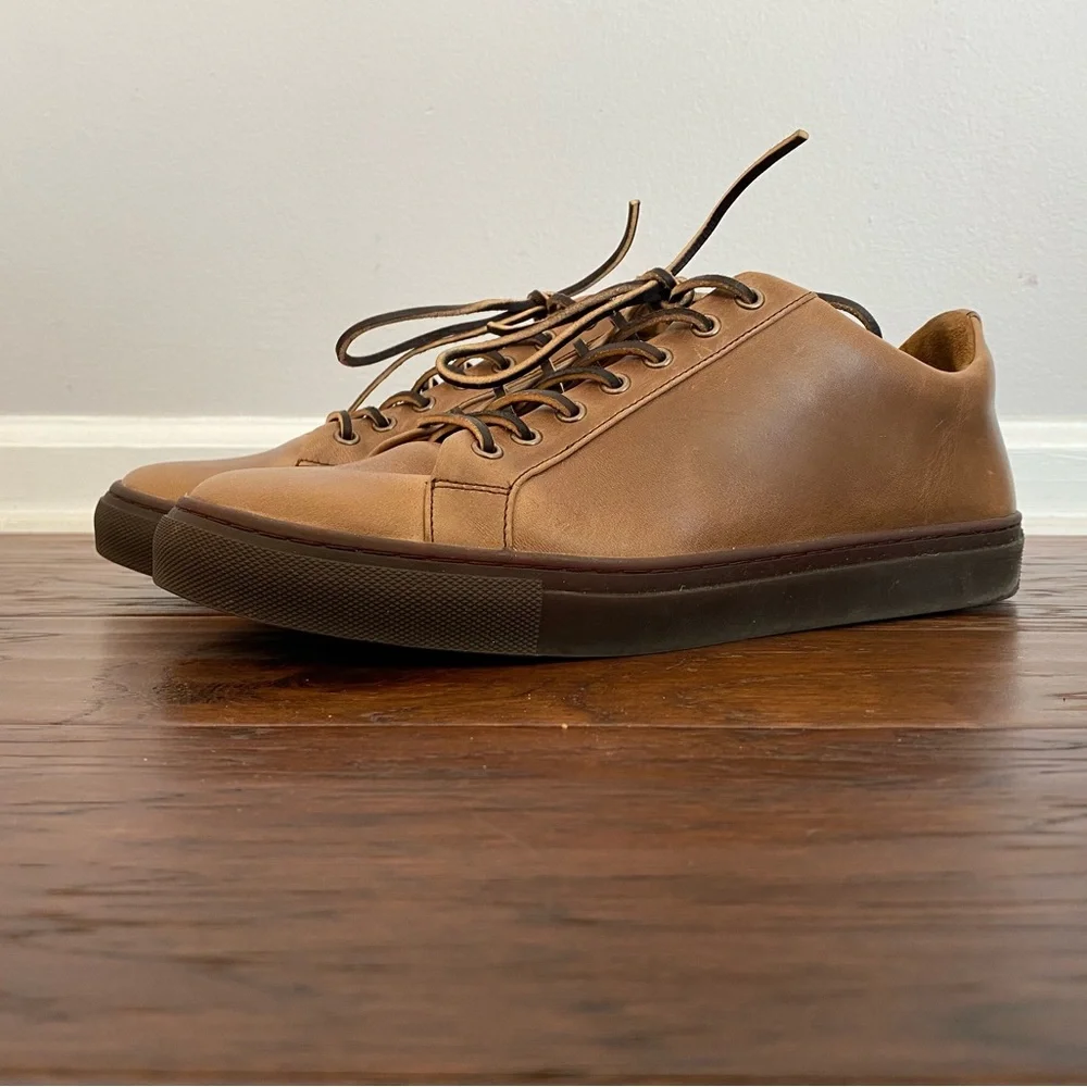 Thursday Boot Company Men's Tan Leather Low-Top Sneakers - Picture 2 of 4